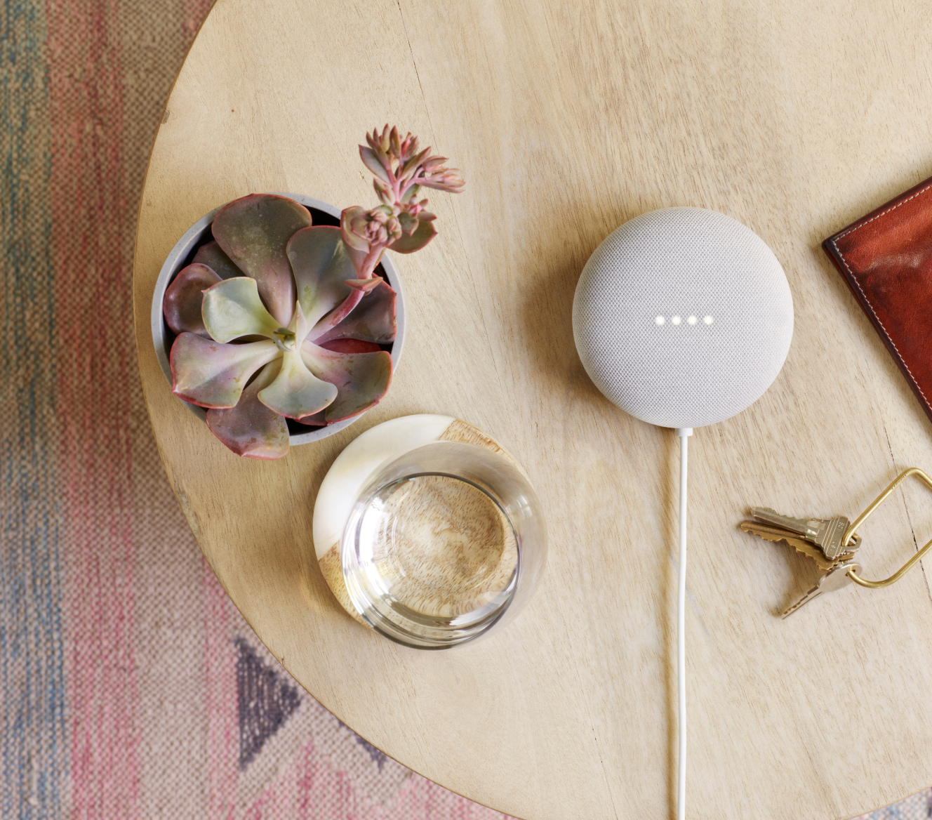 Google Nest Mini 2 Gen on a table